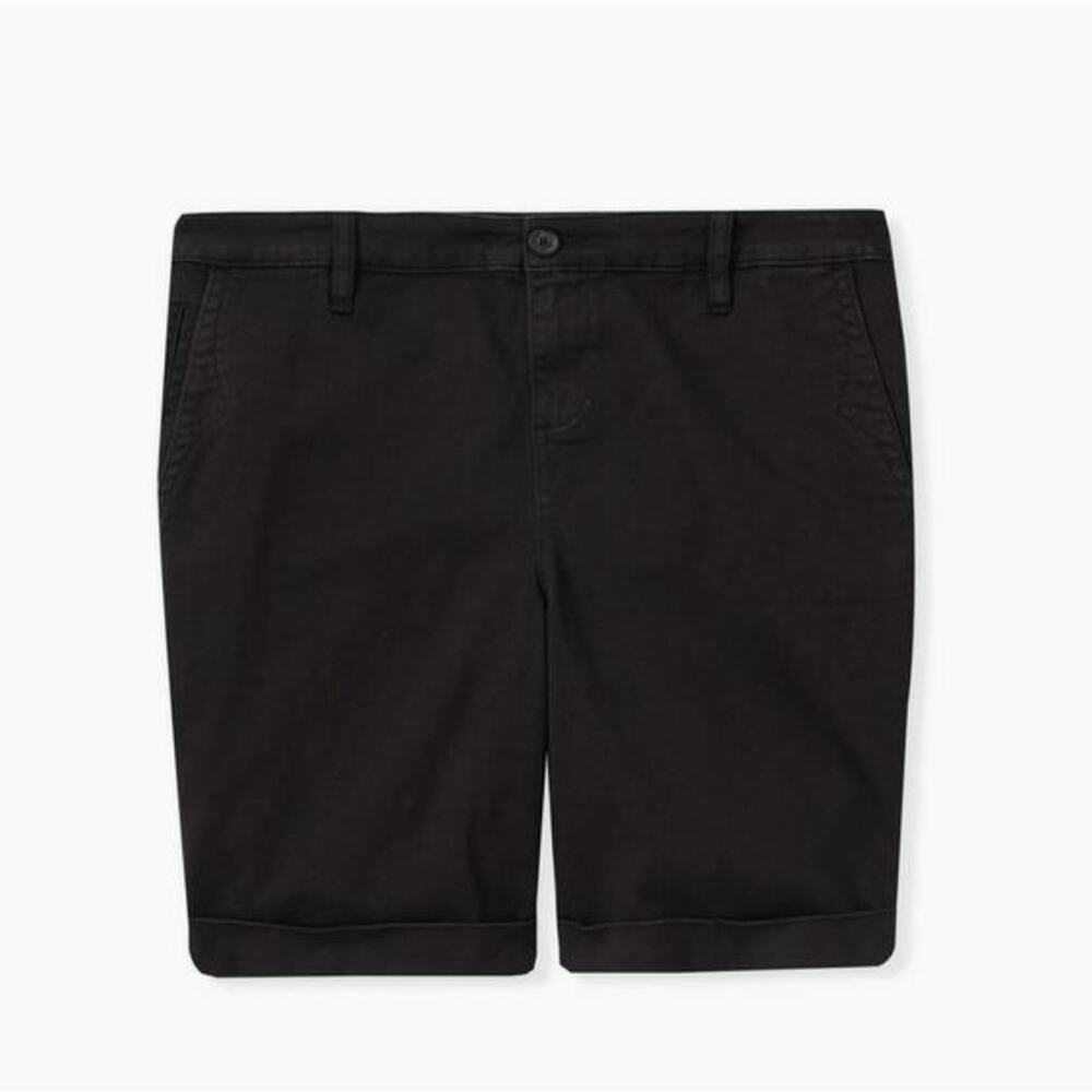 Torrid Deep Black Twill Bermuda Shorts 10